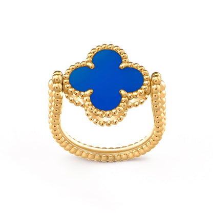 [Clover]CLOVER RIVERSIBLE BLUE AGATE RING