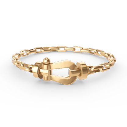 [Clover]FORCE LARGE HORSESHOE CLASP  METAL BRACELET