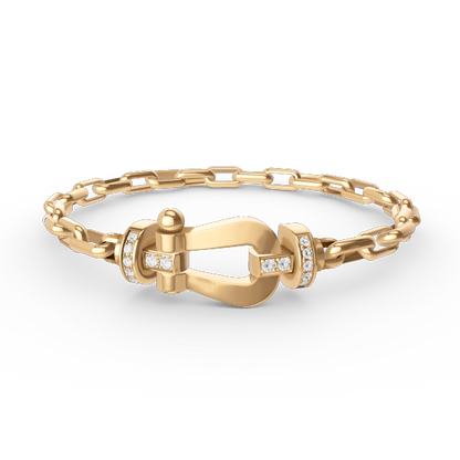 [Clover]FORCE LARGE HORSESHOE CLASP  METAL BRACELET