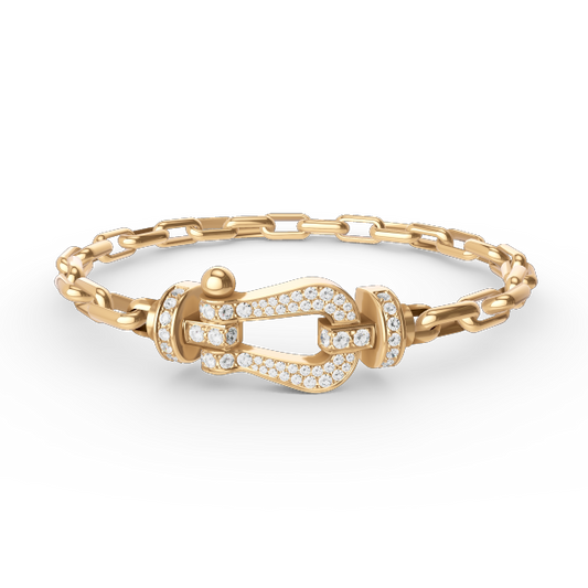 [Clover]FORCE LARGE HORSESHOE CLASP  METAL BRACELET