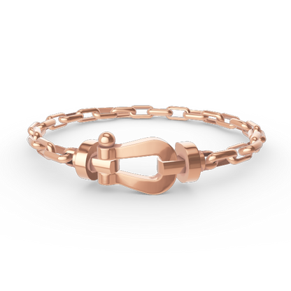 [Clover]FORCE LARGE HORSESHOE CLASP  METAL BRACELET