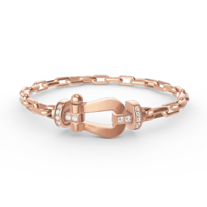 [Clover]FORCE LARGE HORSESHOE CLASP  METAL BRACELET