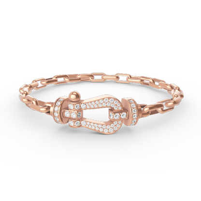[Clover]FORCE LARGE HORSESHOE CLASP  METAL BRACELET
