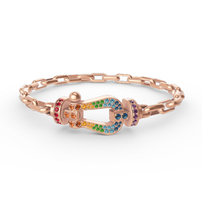 [Clover]FORCE LARGE HORSESHOE CLASP  METAL BRACELET