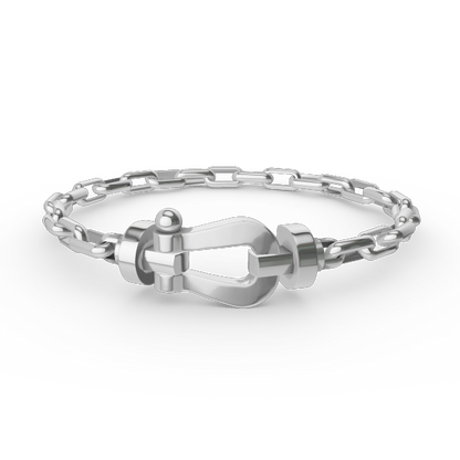 [Clover]FORCE LARGE HORSESHOE CLASP  METAL BRACELET