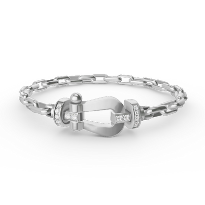 [Clover]FORCE LARGE HORSESHOE CLASP  METAL BRACELET