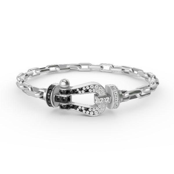 [Clover]FORCE LARGE HORSESHOE CLASP  METAL BRACELET