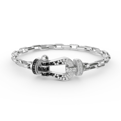 [Clover]FORCE LARGE HORSESHOE CLASP  METAL BRACELET