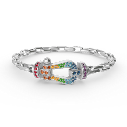 [Clover]FORCE LARGE HORSESHOE CLASP  METAL BRACELET