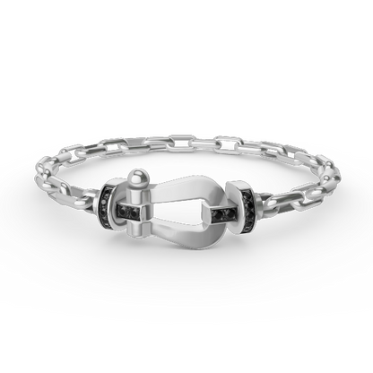 [Clover]FORCE LARGE HORSESHOE CLASP  METAL BRACELET