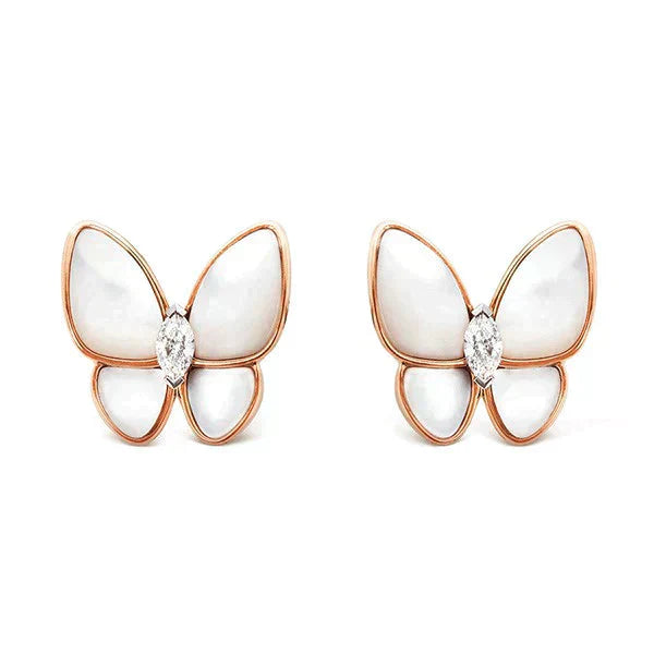 [Clover]BUTTERFLY MOP DIAMOND EARRINGS