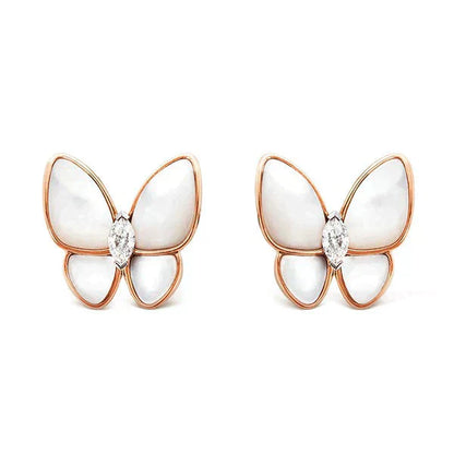 [Clover]BUTTERFLY MOP DIAMOND EARRINGS