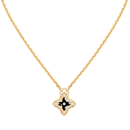 [Clover]STAR PEDANT PINK GOLD DIAMOND NECKLACE