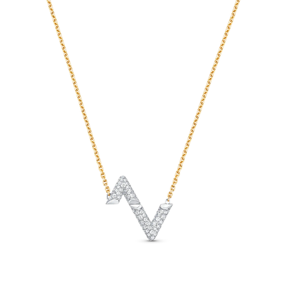 [Clover]VOLT SILVER DIAMOND PEDANT NECKLACE