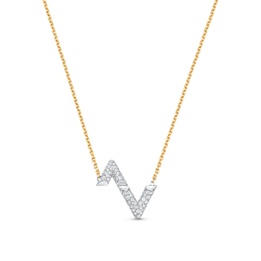 [Clover]VOLT SILVER DIAMOND PEDANT NECKLACE