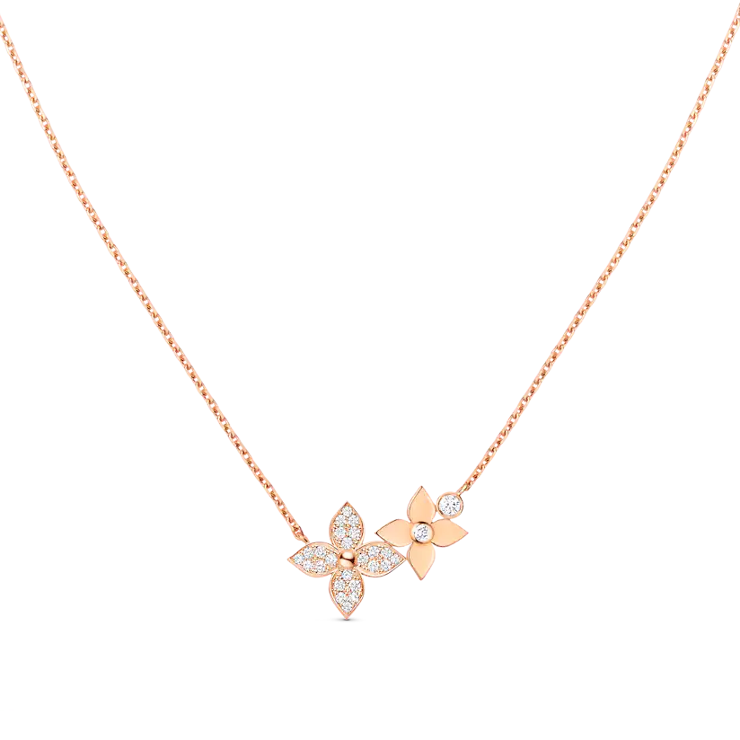 [Clover]STAR BLOSSOM NECKLACE PINK GOLD DIAMONDS