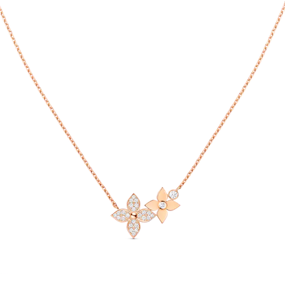 [Clover]STAR BLOSSOM NECKLACE PINK GOLD DIAMONDS