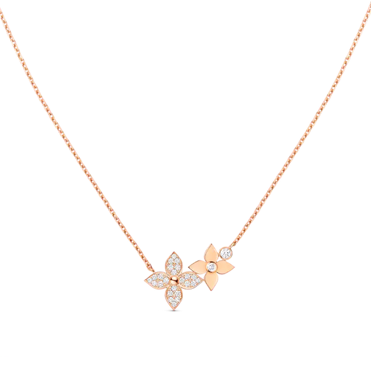 [Clover]STAR BLOSSOM NECKLACE PINK GOLD DIAMONDS