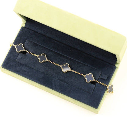 [Clover]CLOVER  5 MOTIFS BLACK ONYX BRACELET