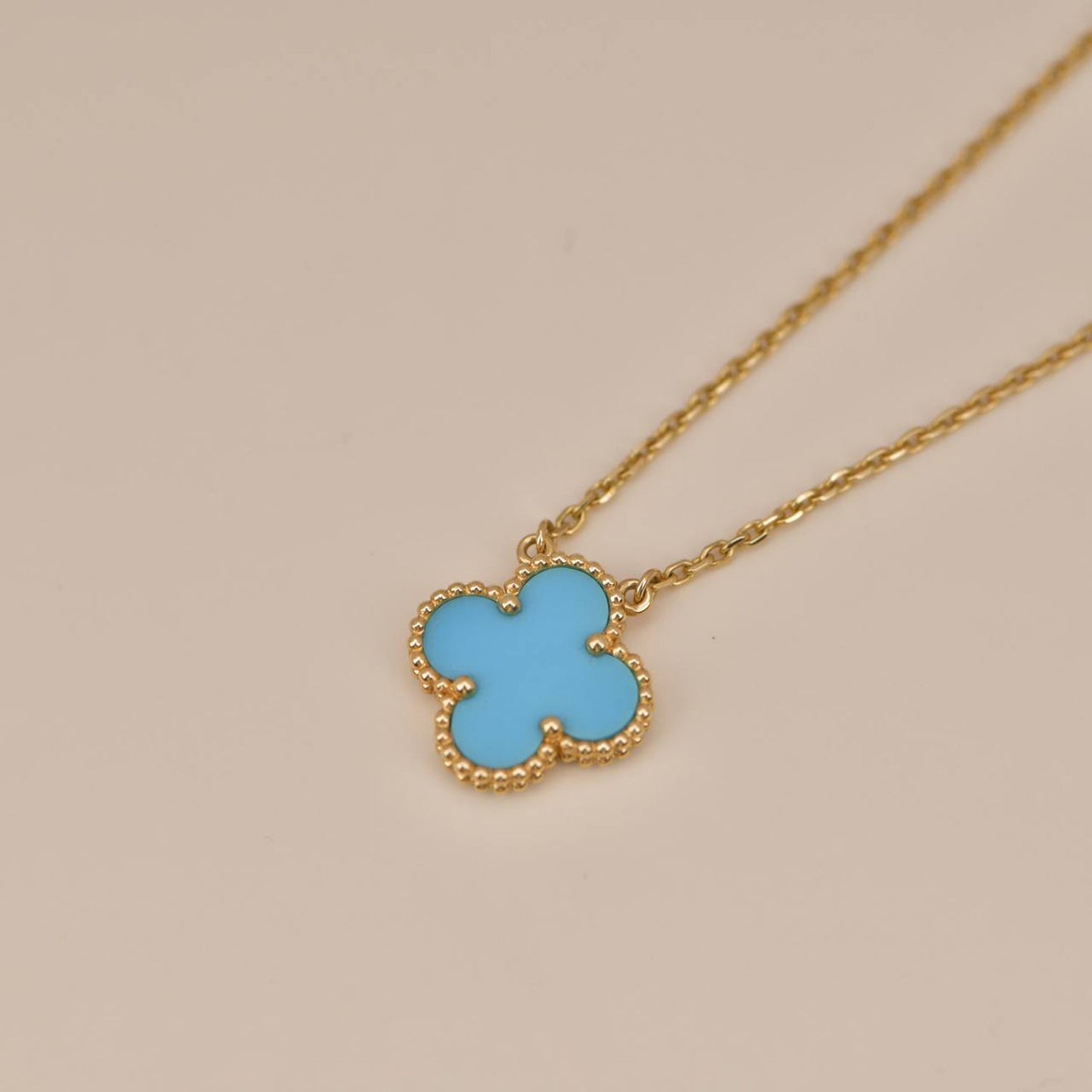 [Clover]CLOVER 15MM VINTAGE TURQUOISE NECKLACE