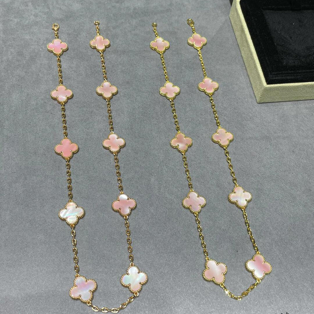 [Clover]CLOVER 10 MOTIFS PINK MOP NECKLACE