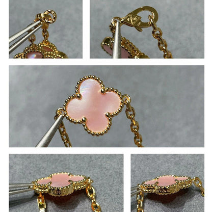 [Clover]CLOVER 10 MOTIFS PINK MOP NECKLACE
