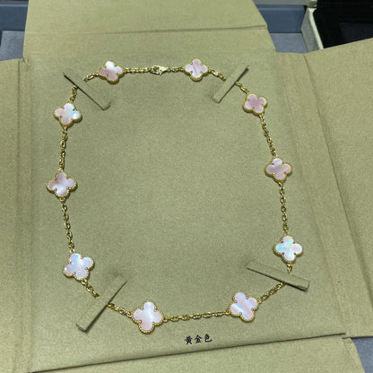 [Clover]CLOVER 10 MOTIFS PINK MOP NECKLACE
