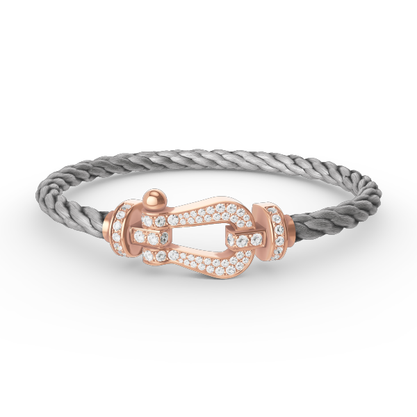 [Clover]FORCE LARGE HORSESHOE FULL DIAMOND BRACELET ROSE GOLD