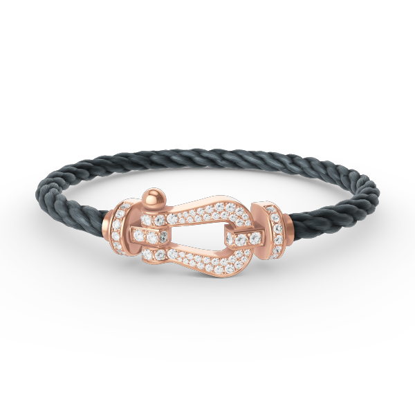 [Clover]FORCE LARGE HORSESHOE FULL DIAMOND BRACELET ROSE GOLD