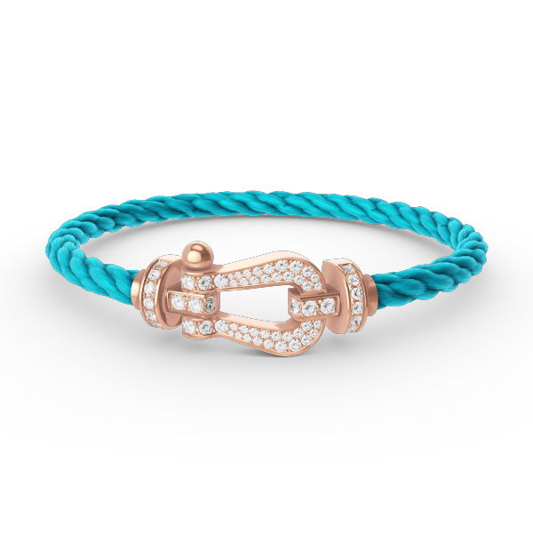 [Clover]FORCE LARGE HORSESHOE FULL DIAMOND BRACELET ROSE GOLD