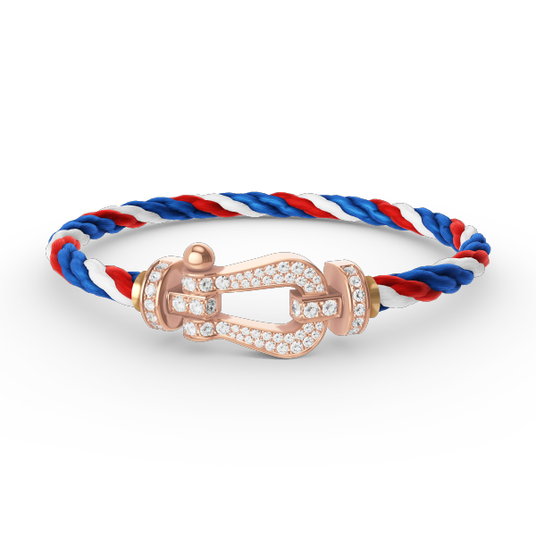 [Clover]FORCE LARGE HORSESHOE FULL DIAMOND BRACELET ROSE GOLD