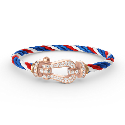 [Clover]FORCE LARGE HORSESHOE FULL DIAMOND BRACELET ROSE GOLD