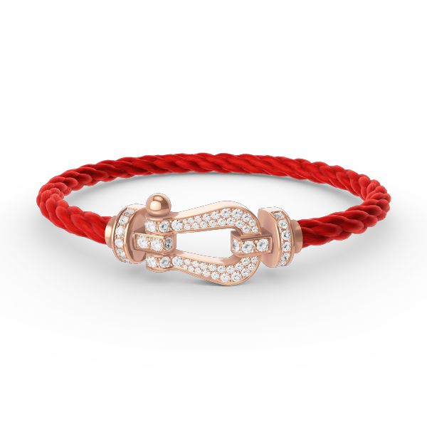 [Clover]FORCE LARGE HORSESHOE FULL DIAMOND BRACELET ROSE GOLD