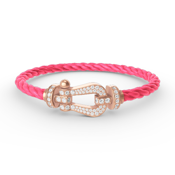[Clover]FORCE LARGE HORSESHOE FULL DIAMOND BRACELET ROSE GOLD
