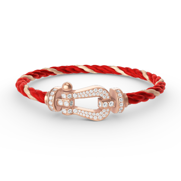 [Clover]FORCE LARGE HORSESHOE FULL DIAMOND BRACELET ROSE GOLD