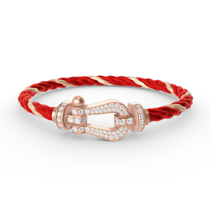 [Clover]FORCE LARGE HORSESHOE FULL DIAMOND BRACELET ROSE GOLD