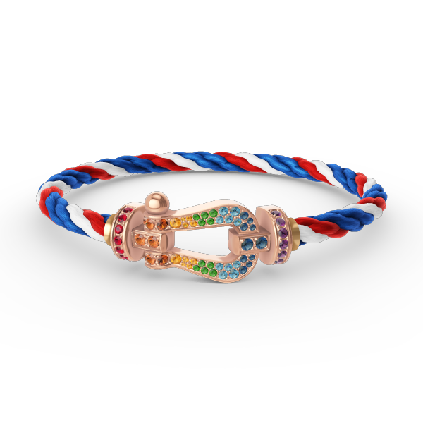 [Clover]FORCE LARGE HORSESHOE  COLORED DIAMOND BRACELET ROSE GOLD