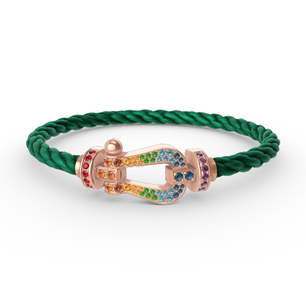 [Clover]FORCE LARGE HORSESHOE  COLORED DIAMOND BRACELET ROSE GOLD