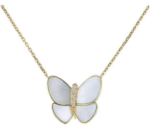 [Clover]BUTTERFLY GOLD MOP DIAMOND NECKLACE