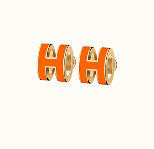 [Clover]MINI POP H EARRINGS ORANGE