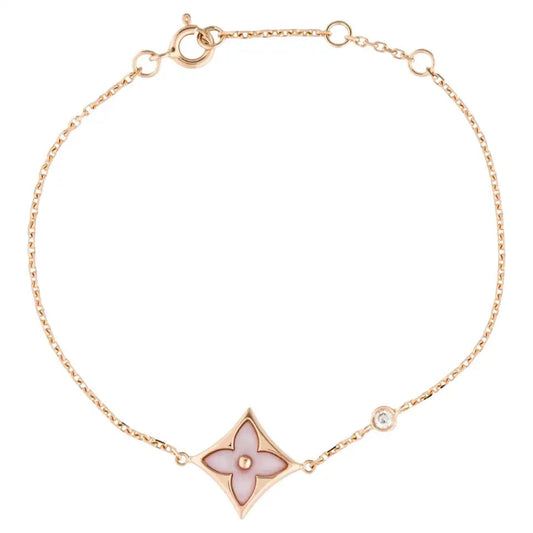 [Clover]STAR 1 DIAMOND PINK GOLD BRACELET