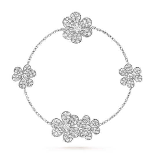 [Clover]FRIVOLE SILVER 5 FLOWERS BRACELET