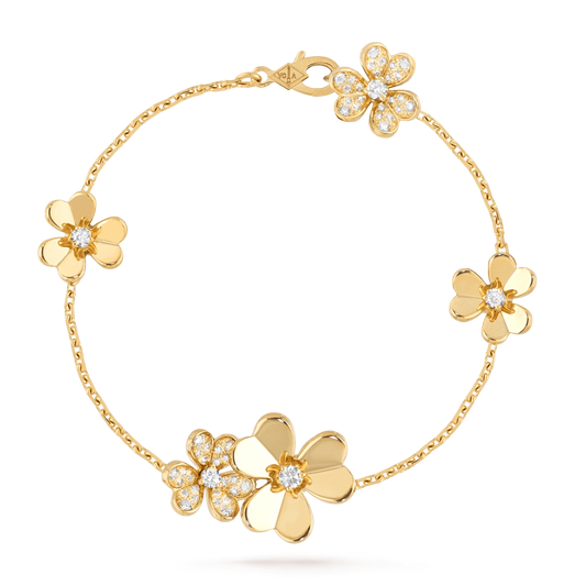 [Clover]FRIVOLE GOLD 5 FLOWERS BRACELET