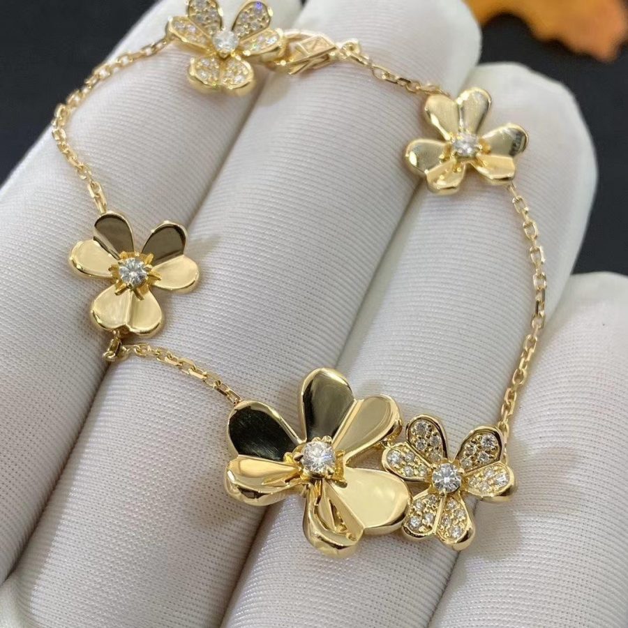 [Clover]FRIVOLE GOLD 5 FLOWERS BRACELET