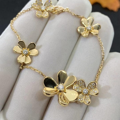 [Clover]FRIVOLE GOLD 5 FLOWERS BRACELET