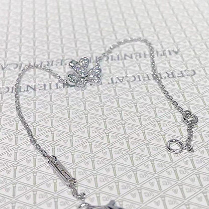 [Clover]FRIVOLE SILVER FLOWER DIAMOND BRACELET
