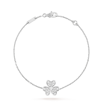 [Clover]FRIVOLE SILVER FLOWER DIAMOND BRACELET