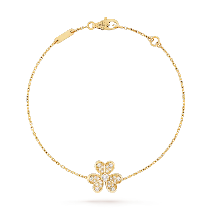[Clover]FRIVOLE GOLD FLOWER DIAMOND BRACELET