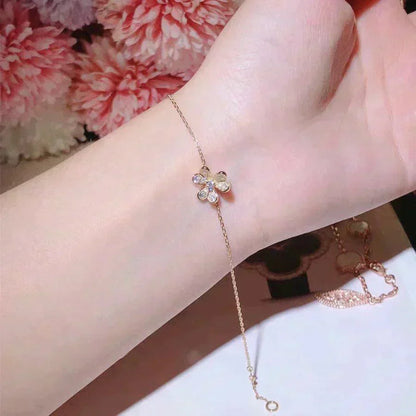 [Clover]FRIVOLE GOLD FLOWER DIAMOND BRACELET