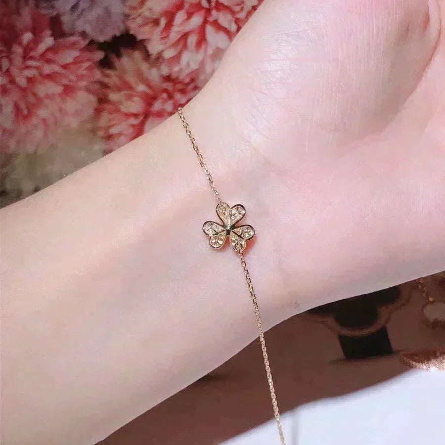 [Clover]FRIVOLE GOLD FLOWER DIAMOND BRACELET